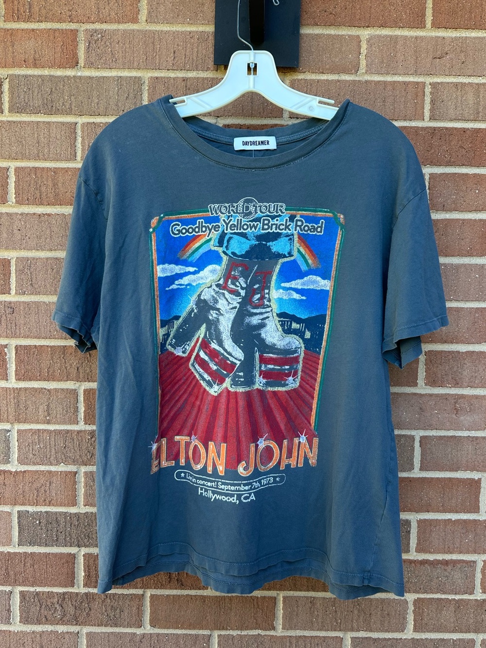 Daydreamer Free People Elton John World Tour Goodbye Yellow Brick Road Top Sz L